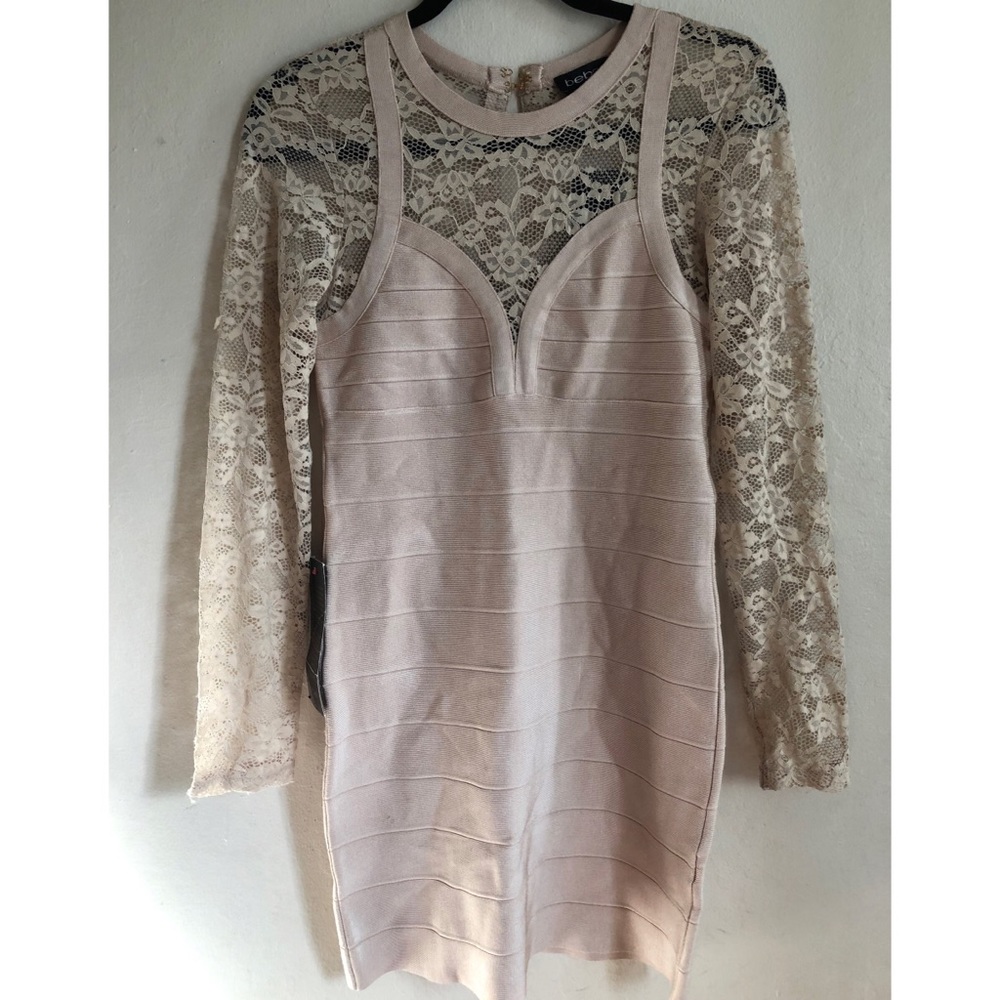 Lace Sleeve Bandage Dress